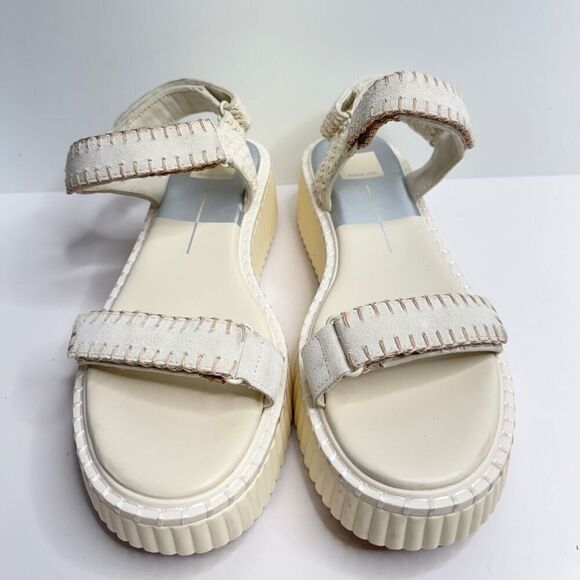 Dolce Vita Sandals Open Toe Ivory Summer Sporty Platform Size 9.5 - Picture 4 of 12